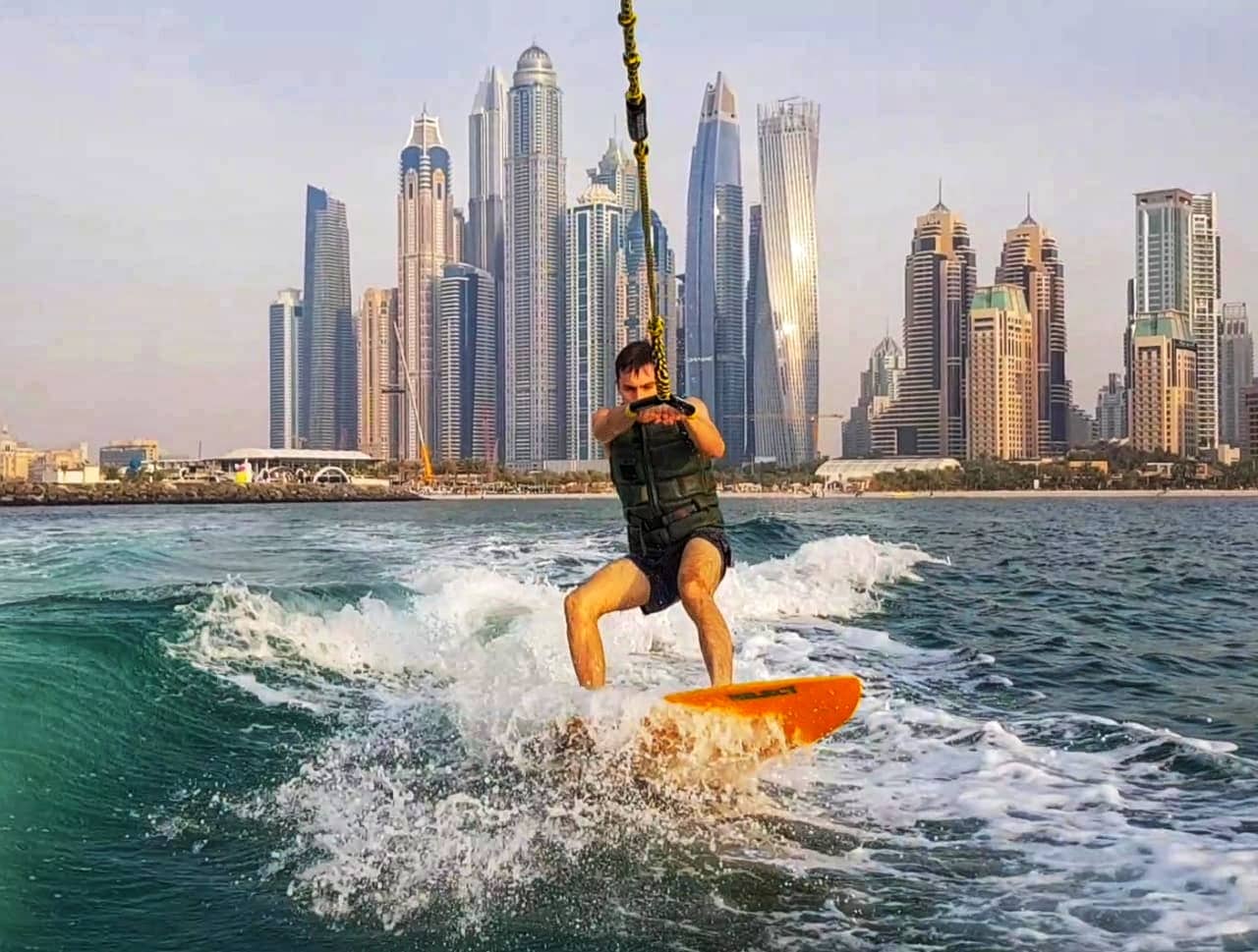 Nick on his way to work in Dubai