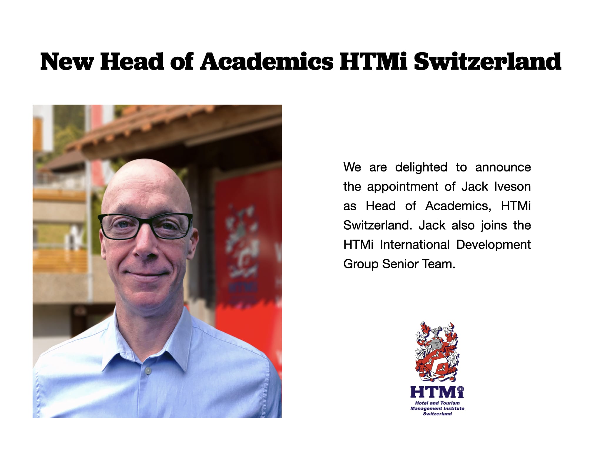 New Head of Academics HTMi Switzerland
