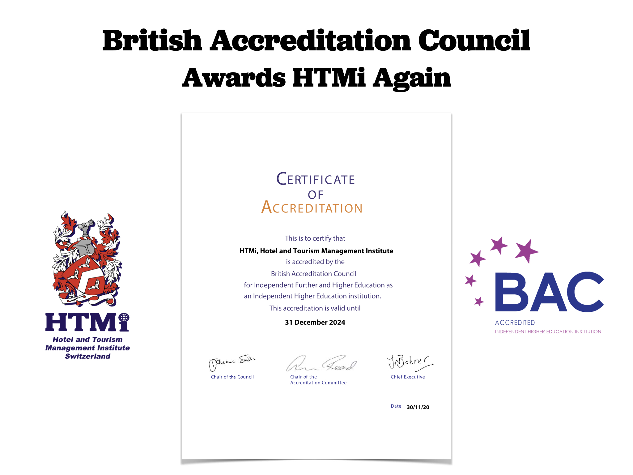 British Accreditation Council HTMi Switzerland