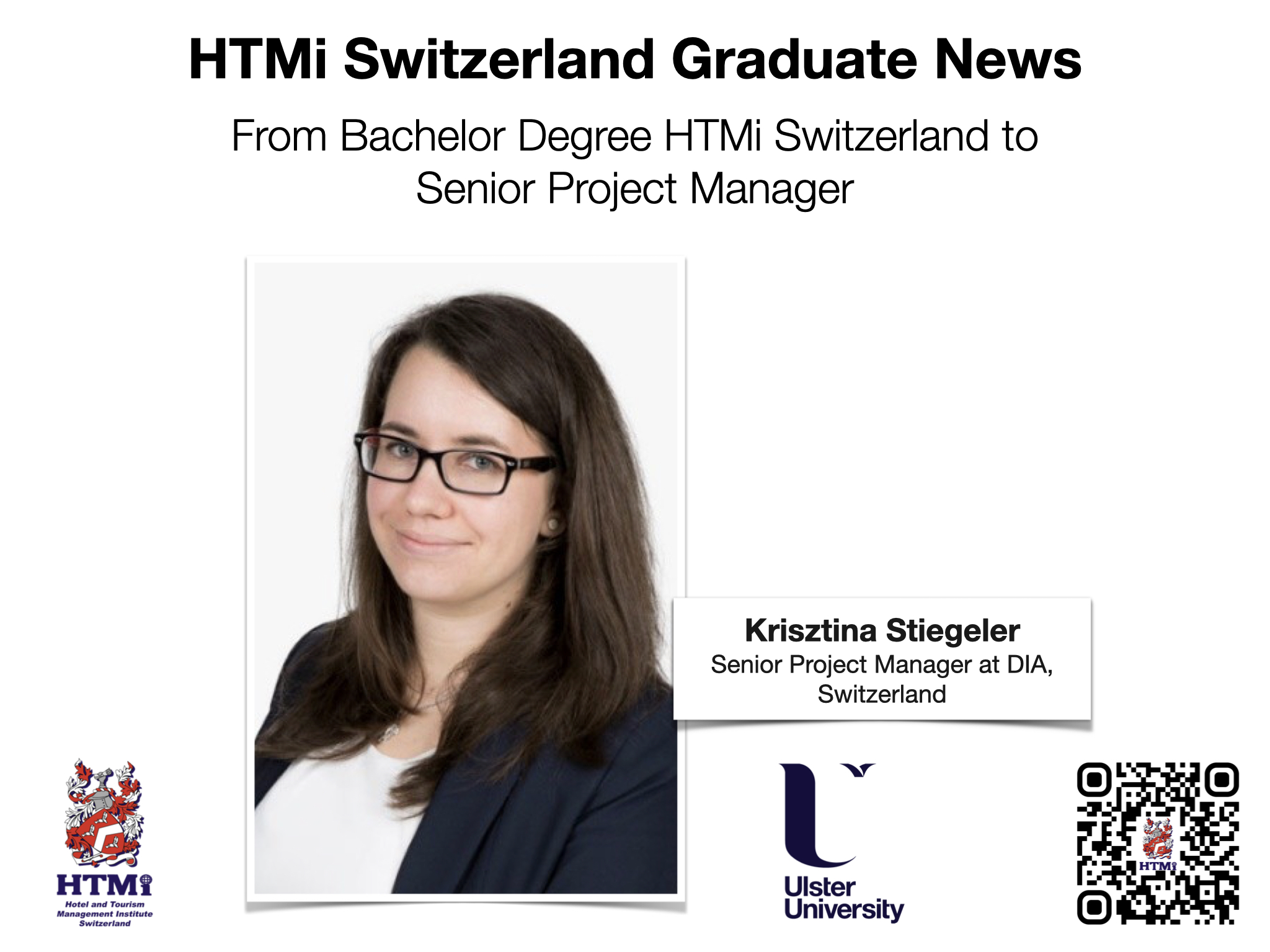 Krisztina Stiegeler - From Bachelor Degree HTMi Switzerland to Senior Project Manager