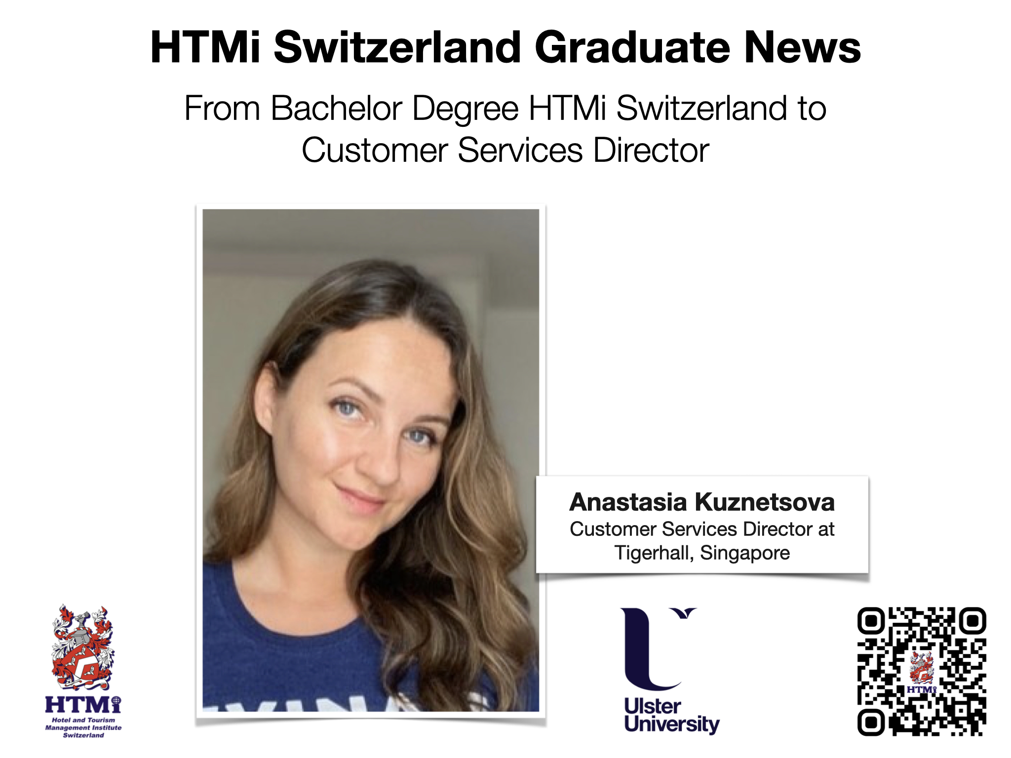 Anastasia Kuznetsova - From Bachelor Degree HTMi Switzerland to Customer Services Director - HTMi Switzerland Graduate News