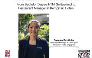 Dulguun Bat-Ochir - From Bachelor Degree HTMi Switzerland to Restaurant Manager at Kempinski Hotels - HTMi Switzerland Graduate News