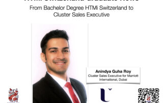 Anindya Guha Roy - From Bachelor Degree HTMi Switzerland to Cluster Sales Executive - HTMi Switzerland Graduate News
