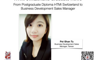 Pei-Shan Tu - From Postgraduate Diploma HTMi Switzerland to Business Development Sales Manager - HTMi Switzerland Graduate News