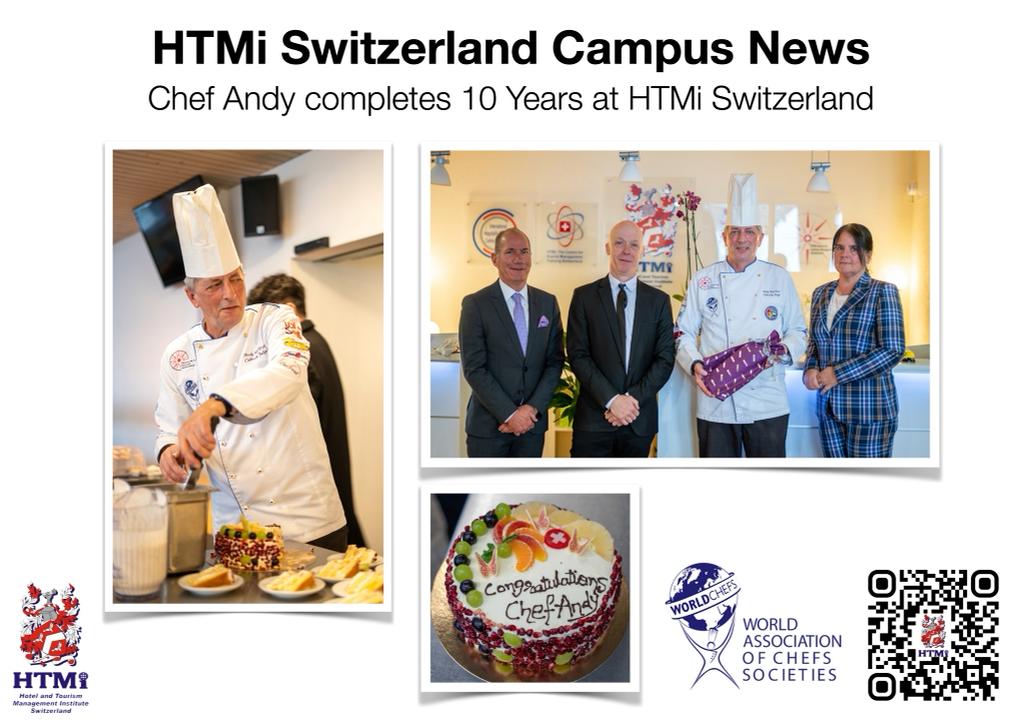 Chef Andy completes 10 Years at HTMi Switzerland