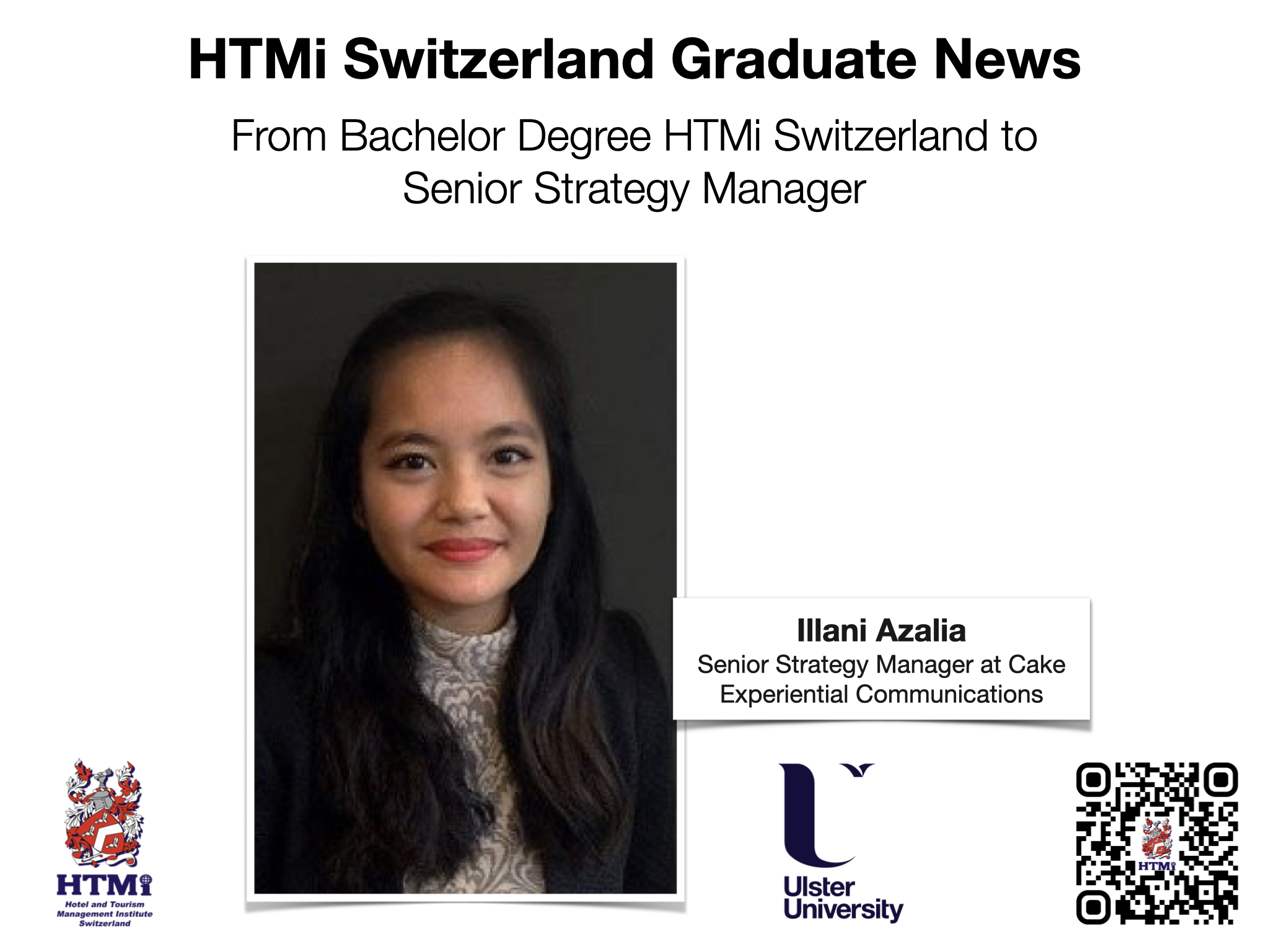 Illani Azalia - From Bachelor Degree HTMi Switzerland to Senior Strategy Manager - HTMi Switzerland Graduate News