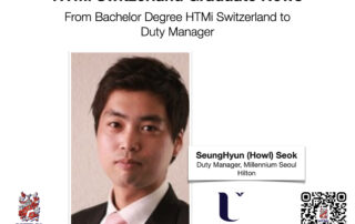 SeungHyun (Howl) Seok - From Bachelor Degree HTMi Switzerland to Duty Manager - HTMi Switzerland Graduate News