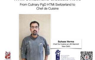 Suhaas Verma - From Culinary PgD HTMi Switzerland to Chef de Cuisine - HTMi Switzerland Graduate News