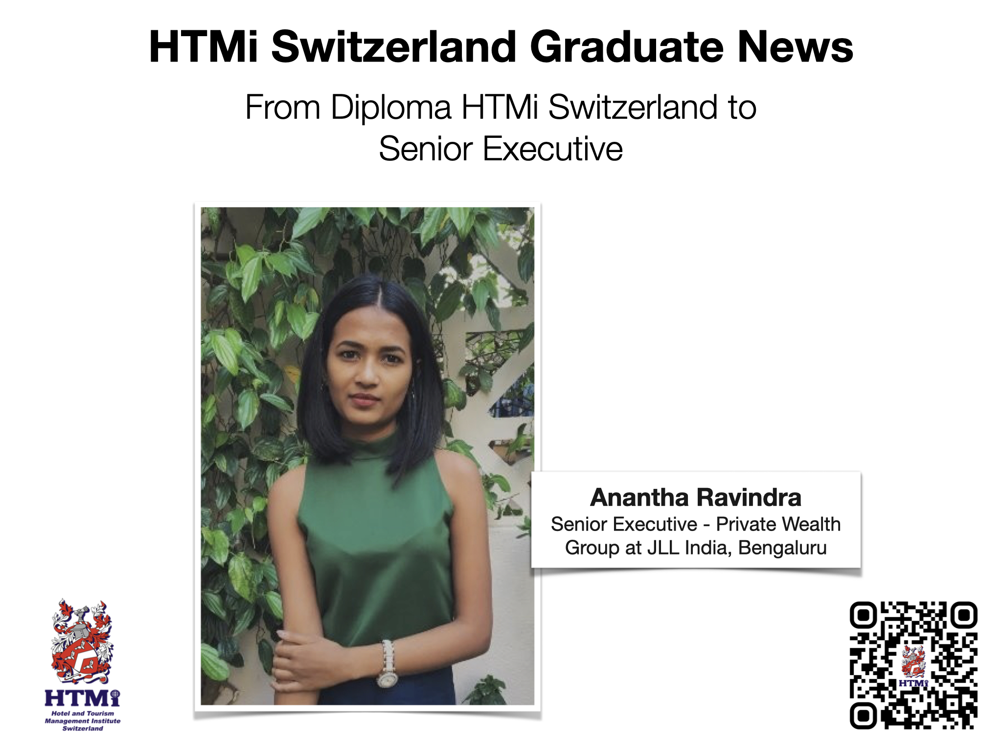 Anantha Ravindra - From Diploma HTMi Switzerland to Senior Executive - HTMi Switzerland Graduate News