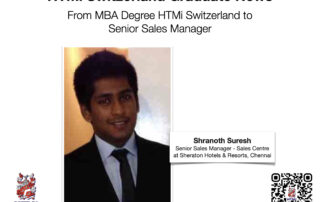 Shranoth Suresh - From MBA Degree HTMi Switzerland to Senior Sales Manager - HTMi Switzerland Graduate News