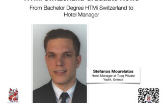 Stefanos Mourelatos - From Bachelor Degree HTMi Switzerland to Hotel Manager - HTMi Switzerland Graduate News