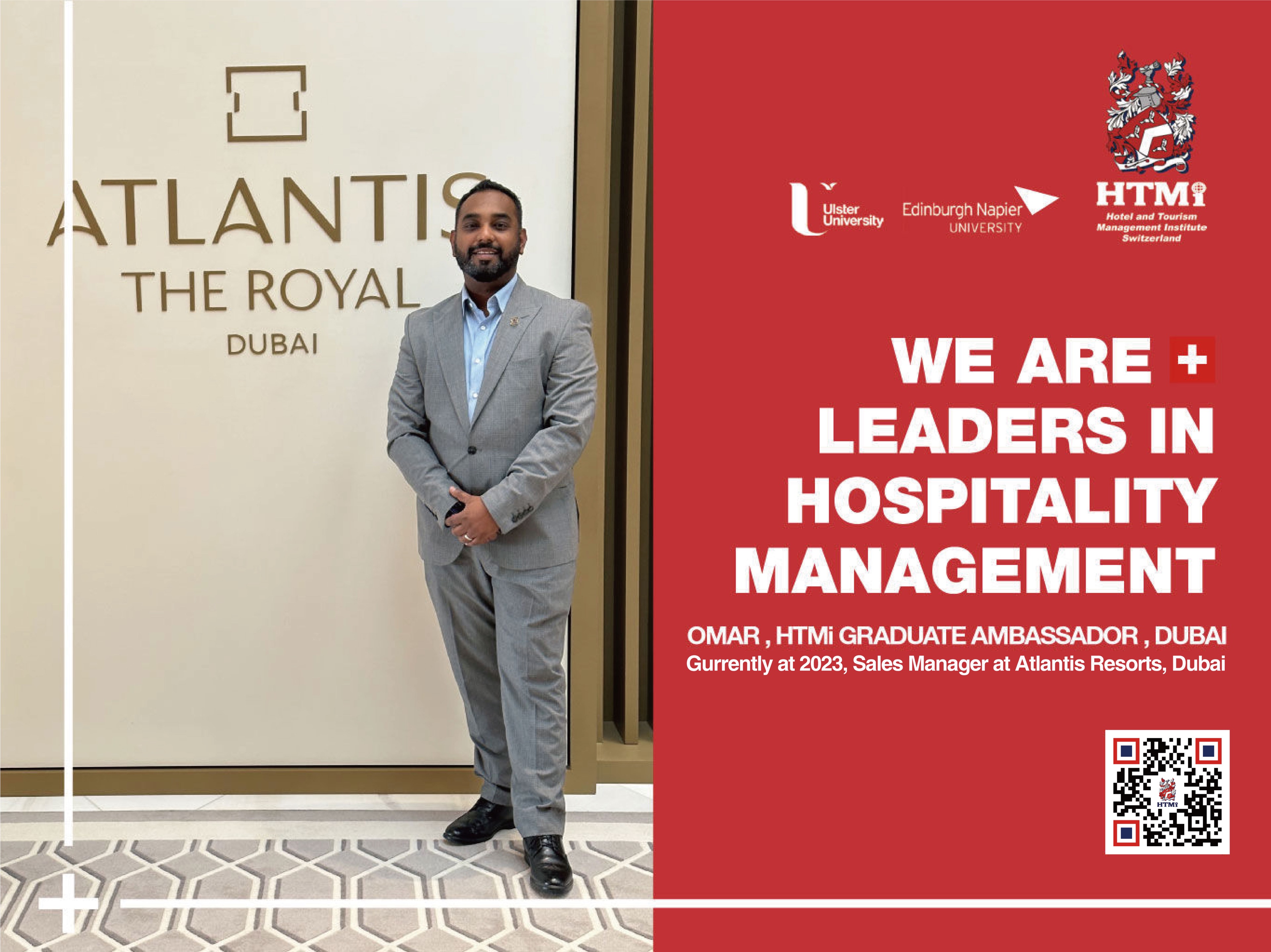 Omar Hammad Ali - Sales Manager at Atlantis Resort, Dubai HTMi Graduate Ambassador