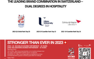 The Leading Brand Combination in Switzerland - Dual Degrees in Hospitality
