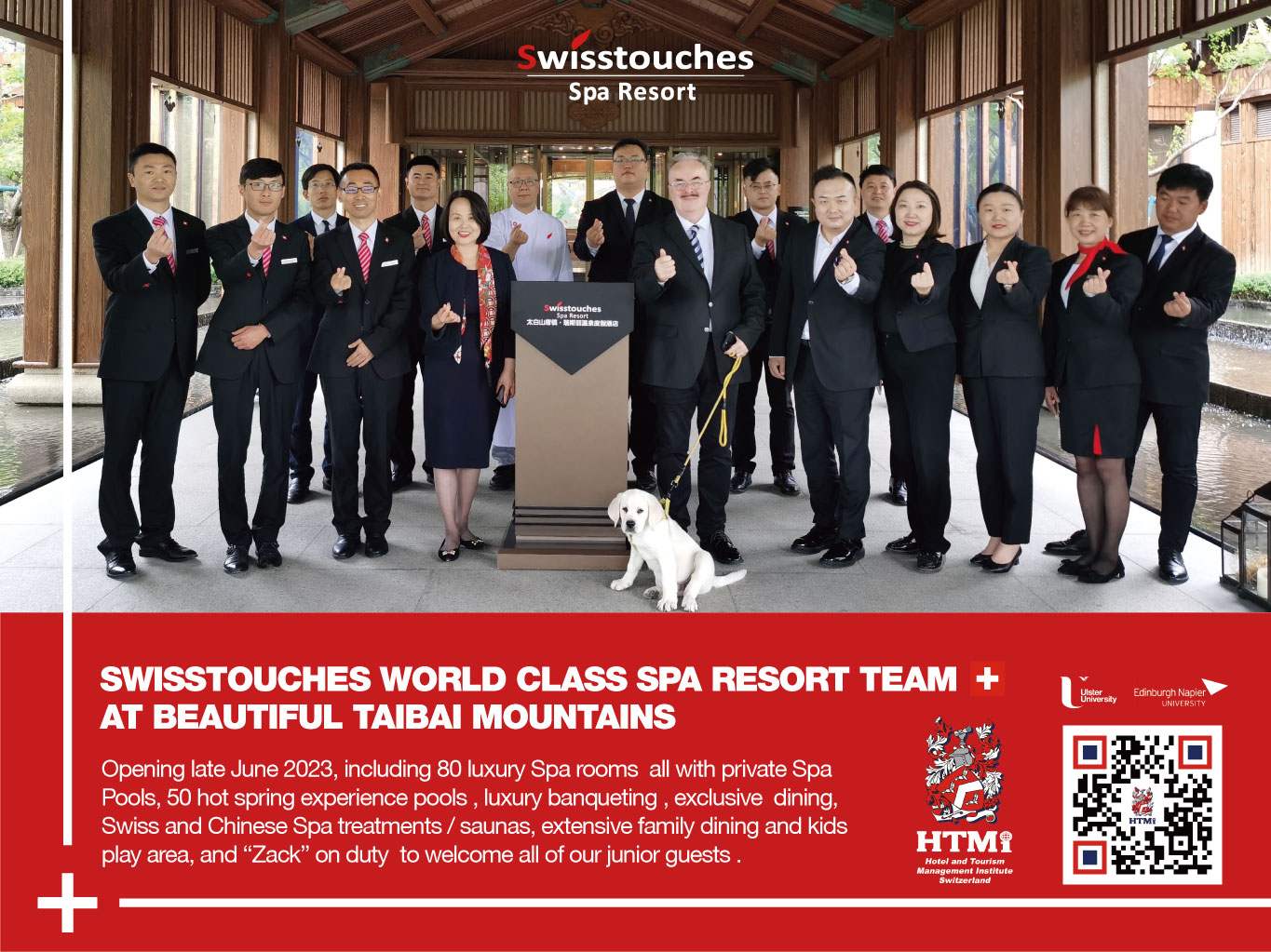 Swisstouches World Class Spa Resort Team at Beautiful Taibai Mountains