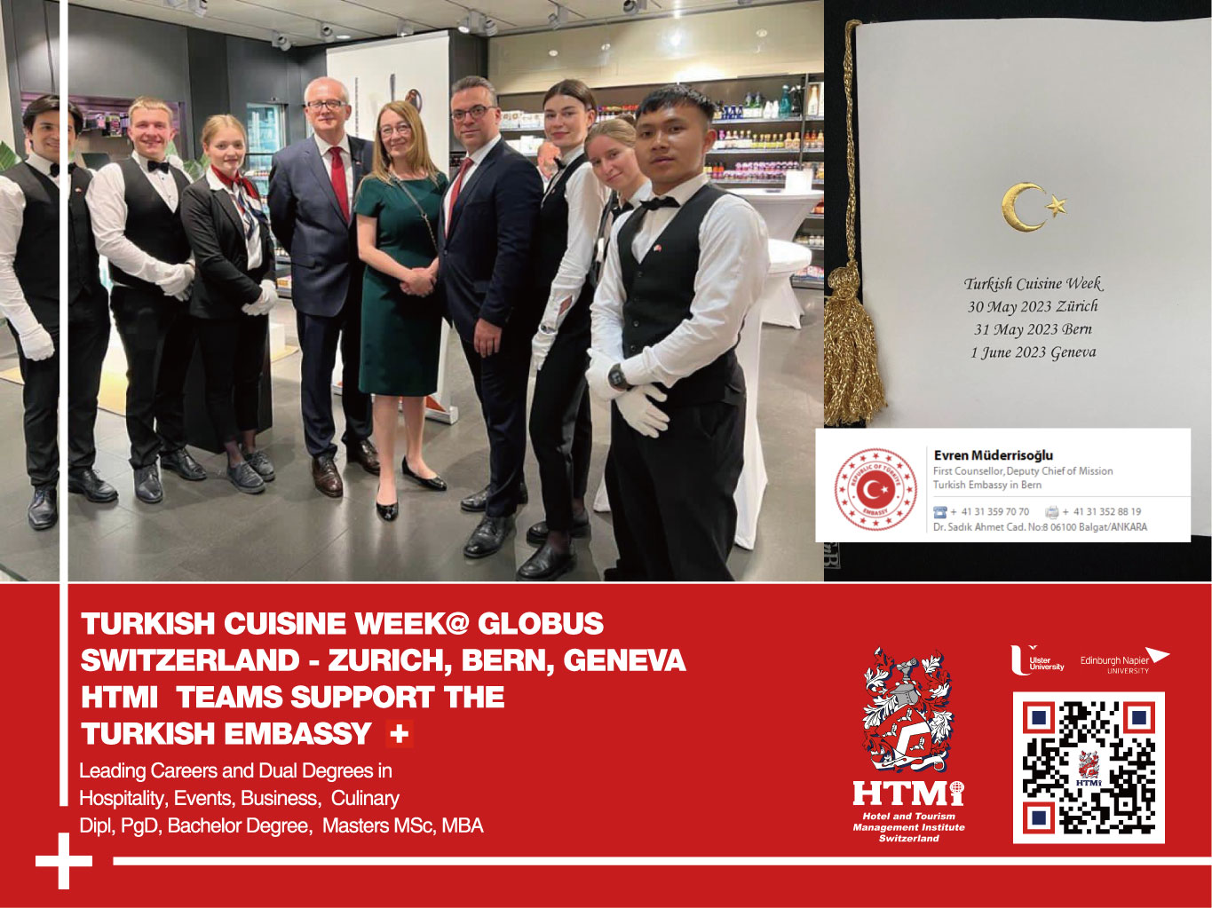 Turkish Cuisine Week at Globus Switzerland Zürich, Bern, Geneva HTMi Teams support the Turkish embassy