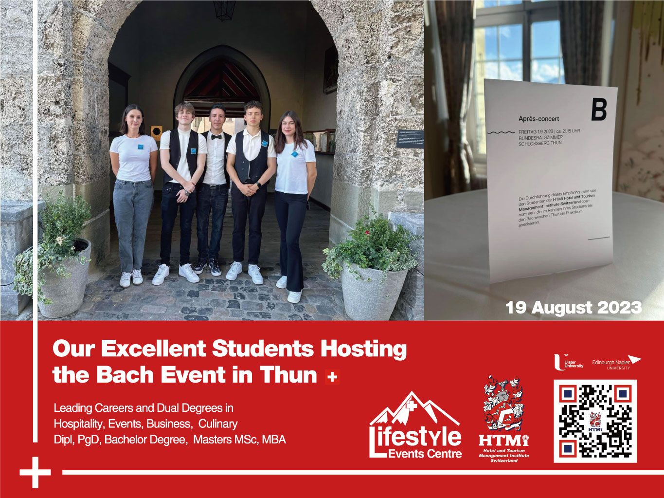 Our Excellent Students Hosting the Bach Event in Thun