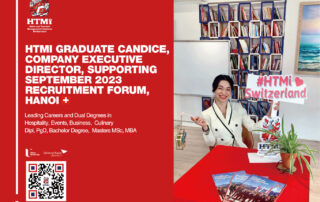 HTMi Graduate Candice, Company Executive Director, Supporting September 2023 Recruitment Forum, Hanoi