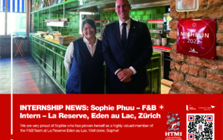 INTERNSHIP NEWS: Sophie Phuu - F&B Intern - La Reserve, Eden au Lac, Zürich
