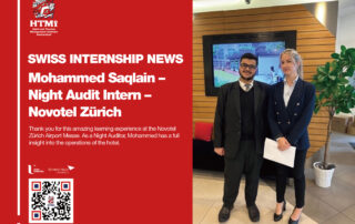 SWISS INTERNSHIP NEWS - Mohammed Saqlain - Night Audit Intern - Novotel Zürich